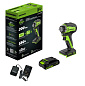 Гайковерт ударный акк. Greenworks G24IW200, 24V,б/щет, 3/8'', 200Нм, 1х2Ач,ЗУ,кор (3803607CUA)