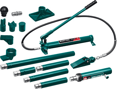 Гидравлический набор для правки кузова KRAFTOOL 10 т, в пластиковом кейсе 43435-10