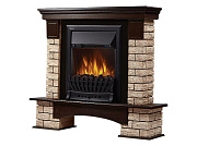 Портал Firelight Forte Wood Classic камень коричневый, шпон темный дуб