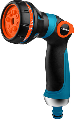 Пистолет поливочный GRINDA PROLine S-8, 8 режимов, двухкомпонентный с регулятором напора