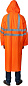 Плащ-дождевик ЗУБР 11617-56, сигнальный цвет, нейлоновый на молнии, размер 56-58