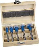 Набор сверл форстнера композитных, твердосплавные резцы ЗУБР Композит 5 шт., 15-20-25-30-35мм