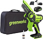Цепная мини пила аккумуляторная Greenworks GD24CSMNX, 24V, 15см, бесщеточная, c 1хАКБ 4Ач и ЗУ