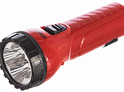 Аккумуляторный светодиодный фонарь 4 LED с прямой зарядкой Smartbuy, красный