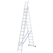 Лестница, 3 х 10 ступеней, алюминиевая, трехсекционная Сибртех