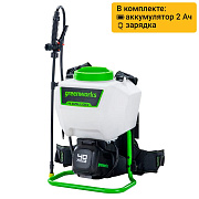 Опрыскиватель аккумуляторный Greenworks G40BPS, 40V, c 1хАКБ 2 Ач и ЗУ (5300007UA)