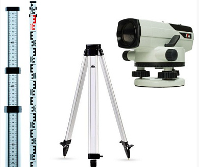 ПРОФЕССИОНАЛЬНЫЙ КОМПЛЕКТ Нивелир ADA PROF-X32 С ПОВЕРКОЙ + Рейка ADA STAFF 5 + Штатив на клипсах AD