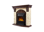 Портал Firelight Torre Classic камень слоновая кость, шпон темный дуб