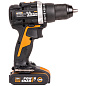 Дрель-шуруповерт аккумуляторная WORX WX102, 20В, 60Нм, бесщеточная, 2Ач х2, ЗУ, кейс