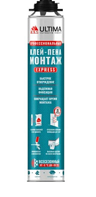 Клей-пена ULTIMA EXPRESS МОНТАЖ строительно-монтажный , 750 мл