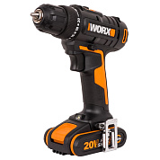 Дрель-шуруповерт аккумуляторная WORX WX100.2, 20В, 2Ач х2, ЗУ 0,4А, сумка