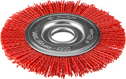 Щетка дисковая для УШМ, нейлоновая проволока с абразивным покрытием, 125х22мм ЗУБР
