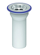 Выпуск литой 1 1/2 (д.40) с винтом 6*70 и чашкой н/ж