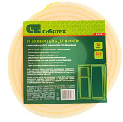 Уплотнитель для окон самоклеящийся, 8х8 мм, 14 м, Россия Сибртех