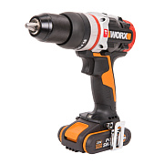 Дрель-шуруповерт ударная аккумуляторная WORX WX354 20В, 60 Нм, бесщеточная, 2,0 Ач x2, кейс