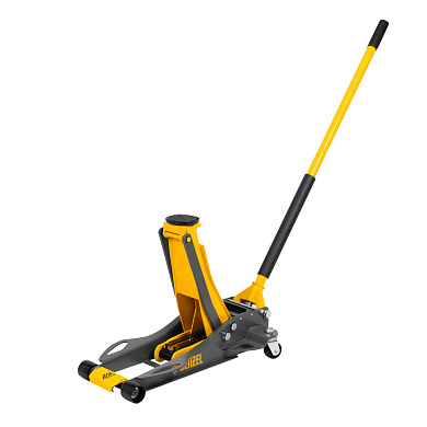 Домкрат гидравлический подкатной, 3 т, 75-500 мм, быстрый подъем, низкий подхват, проф.// Denzel