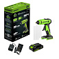 Пистолет клеевой акк. Greenworks G24GLG, 24V, 150°С, 1х2Ач,ЗУ,кор (3502207CUA)