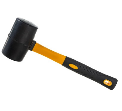 Киянка резиновая, Ultima, 680 г, черная резина, фибергласовая рукоятка