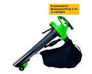 Воздуходув-Садовый Пылесос аккумуляторный Greenworks GD40BVII, 40V, бесщеточный, c 1хАКБ 4Ач и ЗУ (2