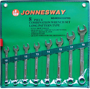 Набор ключей гаечных комбинированных удлиненных в сумке, 10-19 мм, 8 предметов Jonnesway