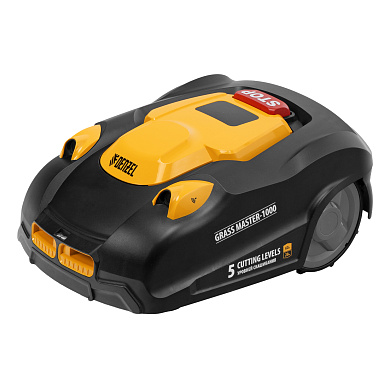 Робот-газонокосилка Grass Master 1000, ультразвуковой датчик, 3 Ач, LCD дисплей, Wi-Fi  Denzel