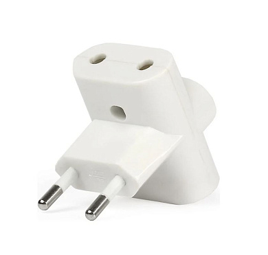 Разветвитель Smartbuy, 3 гнезда под плоскую вилку белый 6А 250B