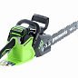 Цепная пила аккумуляторная Greenworks GD40CS18, 40V, 40 см, бесщет,  до 1,8 КВт, с 1хАКБ 2Ач и ЗУ