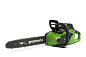 Цепная пила аккумуляторная Greenworks GD40CS18, 40V, 40 см, бесщет,  до 1,8 КВт, с 1хАКБ 2Ач и ЗУ