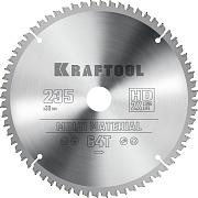 Пильный диск по алюминию KRAFTOOL Multi Material, 235 х 30 мм, 64Т
