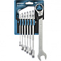 Набор ключей комбинированных трещоточных, СRV, 7 шт., 8- 19мм // Gross