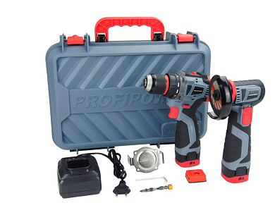 Аккумуляторный бес. НАБОР 2в1 ProfiSet 2B16 (Li-ion 2шт, 2.0Ач, З/У, в кейсе, E0210, E0245)