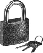 Замок STAYER ″STANDARD″ навесной, металлический корпус, закаленная дужка, 63 мм