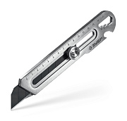 Цельнометаллический нож с винтовым фиксатором ЗУБР Терминатор-25, 25 мм