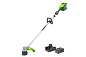 Триммер аккумуляторный Greenworks GD82LTK5, 82V, 40 см, бесщеточный, с 1хАКБ 5 Ач и ЗУ (2110607UB)