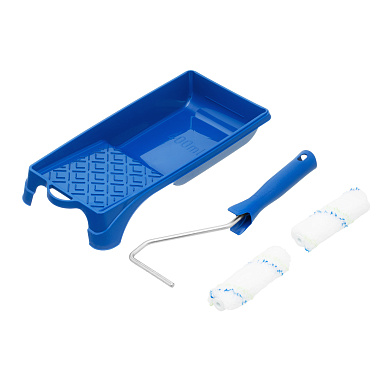 Малярный набор для работ с водными красками: кювета 150 мм х 290 мм и мини-валик 110 ммСибртех