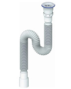 Сифон гофрир 1200мм с прикруч выпуском 1 1/2 д.40 с нерж. винт 6х85