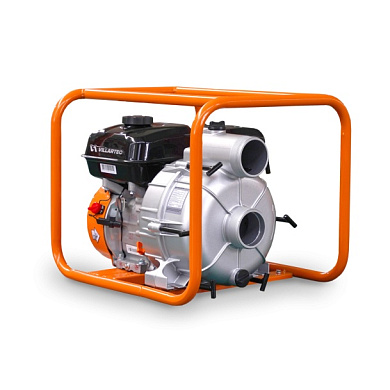 Мотопомпа Villartec PTB88 (66 м3/ч, высота всасывания 7-26 м, диаметр впуска 80 мм,для грязной воды)