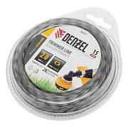 Леска для триммера двухкомпонентная эллипс, 2,0мм х 15м, блистер EXTRA CORD Denzel