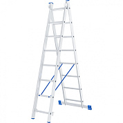 Лестница, 2 х 7 ступеней, алюминиевая, двухсекционная Сибртех