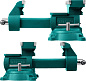 Слесарные тиски KRAFTOOL Reversible 165 мм, расход 324 мм 32705-165