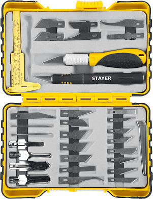 Набор STAYER ″PROFI″: Резцы по дереву, 33шт