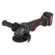 Угловая шлифмашина аккумуляторная бесщеточная KRESS, KUH04, 20В, 125мм, 4Ач х2, ЗУ 6А, кейс