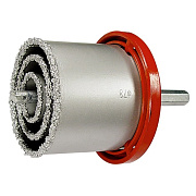 Набор коронок по керамич. плитке, 33-53-67-73-83 мм, напил., в пласт.боксе, 6-гр.хвост.// Matrix