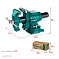 Чугунные слесарные тиски KRAFTOOL 3D Multi-Purpose 125 мм 32706-125