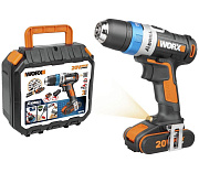 Дрель-шуруповерт аккумуляторная WORX AiDrill WX178, 20В, 2Ач x1, кейс