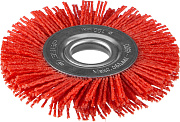 Щетка дисковая для УШМ, нейлоновая проволока с абразивным покрытием, 100х22мм ЗУБР