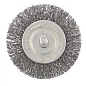 Щетка для дрели, 60 мм, плоская со шпилькой, витая проволока 0,3мм// Сибртех