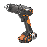 Дрель-шуруповерт аккумуляторная WORX WX108, 20В, 50Hm, 2Ачх2, ЗУ 2А, кейс