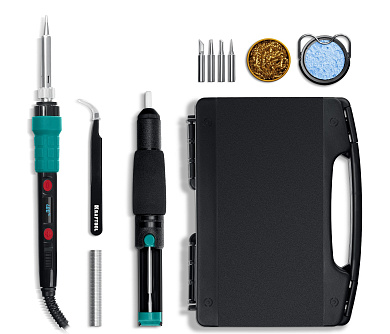 Цифровая мини-паяльная станция в кейсе KRAFTOOL KS-15