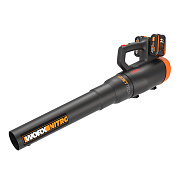 Воздуходувка аккумуляторная бесщеточная WORX WG581E, 40В, 4 Ач х2, двойное ЗУ 2x1A